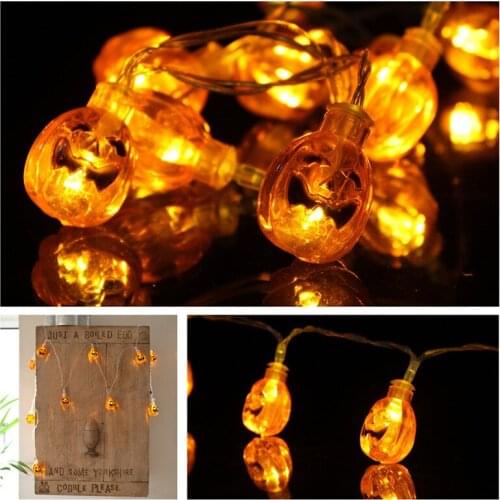 1.2M 10 LED String Lights Lanterns DIY For Home Outdoor Party Supplies LED Pumpkins Hanging Halloween Decorate Lamp
