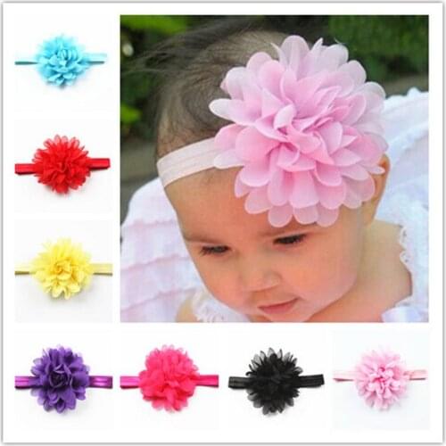 1000pcs Baby Girl Elastic Hairband Children Hair Wear For Kids Head Band Flower Headband Baby Hair Accessories