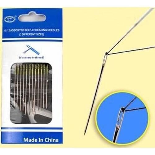 12Pcs Multi-size Blind Needles Gold Tail Easy To Go Through From Side Hand Sewing Embroidery Tool DIY Needlework Sewing Needles