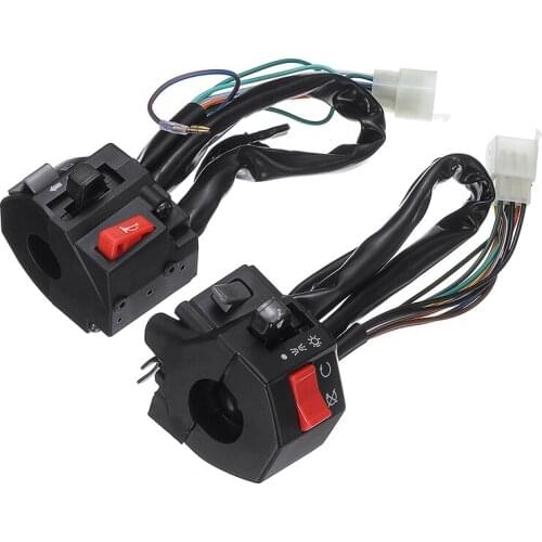 2pcs/set 22mm Motorcycle Switches Scooter Horn Button Turn Signal Electric Fog Lamp Light Start Controller Switch Accessories