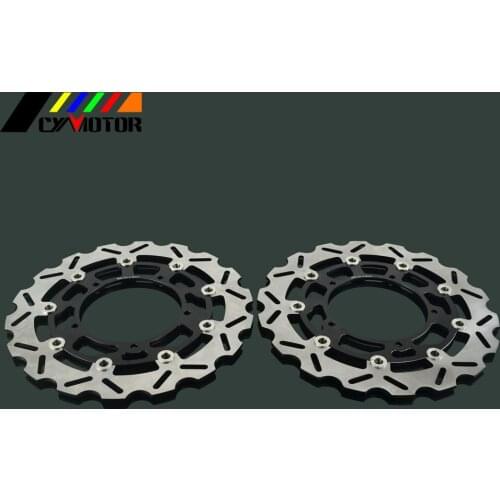 2PCS Motorcycle Floating Brake Discs Rotor For YAMAHA FZ1 FZ1-S FAZER 2006 2007 2008 2009 2010 2011 2012 2013 YZFR1 04 05 06