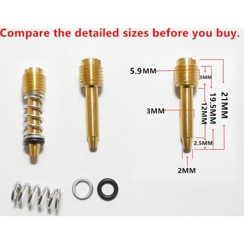 2PCS fuel ratio adjusting screw) carb air screw for a variety carburetor NIBBI PE PZ19 ZX Fuel Screws