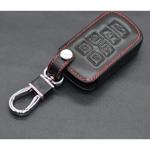 2019 Leather Car key Fob Case Cover for Toyota Sienna Voxy Noah 6 Buttons Key Holder with Key Chain Accessories