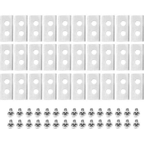 30Pcs /Set Robot Mower Replacement Blade 2 Holes Anti-Rust Mower Cutter For Worx Landroid Robot Lawn Robot Blade(Silver)