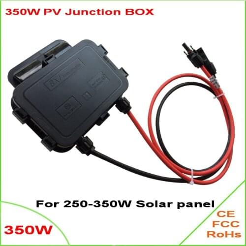 5 pcs/Lot Wholesale IP65 Waterproof Solar Junction Box 350, 15A PV Junction Box, with 6 Diodes, 90cm Cable,TUV,UL