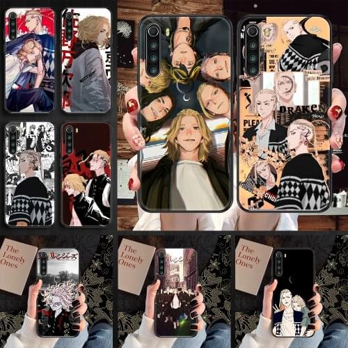 Tokyo Revengers Anime Phone case For Xiaomi Redmi Note 7 7A 8 8T 9 9A 9S 10 K30 Pro Ultra black 3D funda silicone waterproof