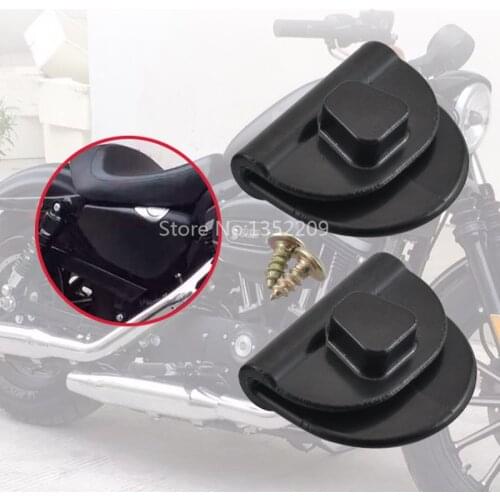 Black Side Battery Cover Clips Mount Clamp L&R Fits For Harley Sportster XL883 XL1200 48 72 2004-2018
