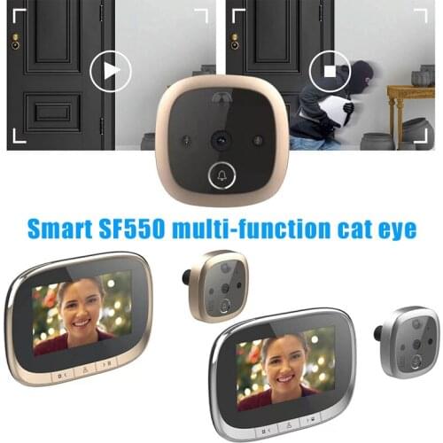 4.3 Inch LCD Color Screen Digital Doorbell 120 Degree Electronic Peephole Door Camera Viewer PIR Night Vision Outdoor Door Bell