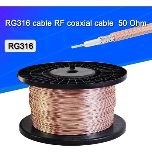 RG316 cable RF coaxial cable 2.5mm 50 Ohm Low Loss for crimp connector fast shipping