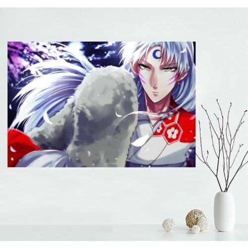 Nice Inuyasha Poster Custom Canvas Poster Art Home Decoration Cloth Fabric Wall Poster Print Silk Fabric