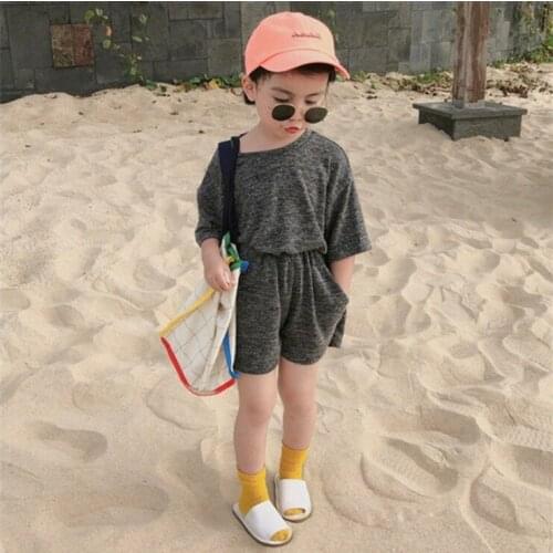 Summer Girls 2pcs Clothes Sets Short-sleeved T-shirt And soft Shorts Pants Suits Children Clothing Set Kids Clothes