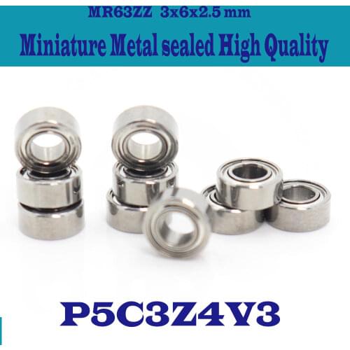 MR63ZZ Bearing ABEC-5 (10PCS) 3*6*2.5 mm Miniature MR63 ZZ Ball Bearings L630ZZ Good Quality