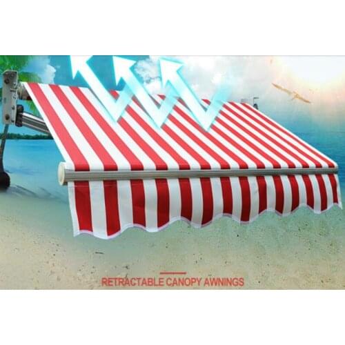 6*2.5m Manual retractable canopy Waterproof sunroof awning Telescopic Wall canopy
