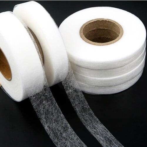 75yards Polyster Nylon Reticularis Adhesive Fastener Tape Hot-fix Double Faced with Release Paper for Fabric Iron On hot melt