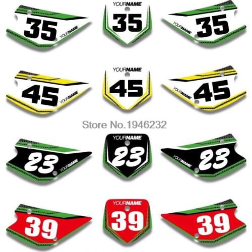 NICECNC Custom Number Plate Background Graphics Sticker & Decal For Kawasaki KX80 KX100 1998 1999 2000 KX 80 100
