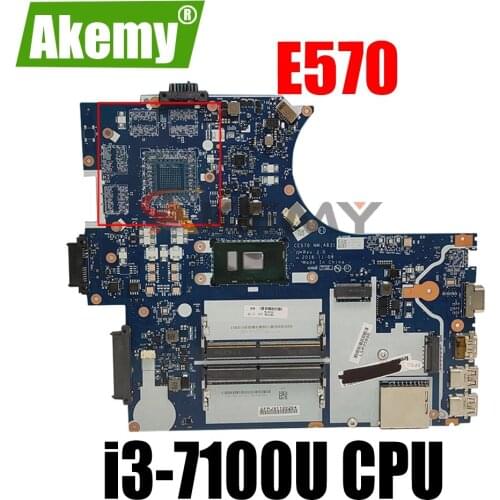 NM-A831 Motherboard For Lenovo Thinkpad E570 E570C CE570 NM-A831 Laotop Mainboard with i3-7100U CPU