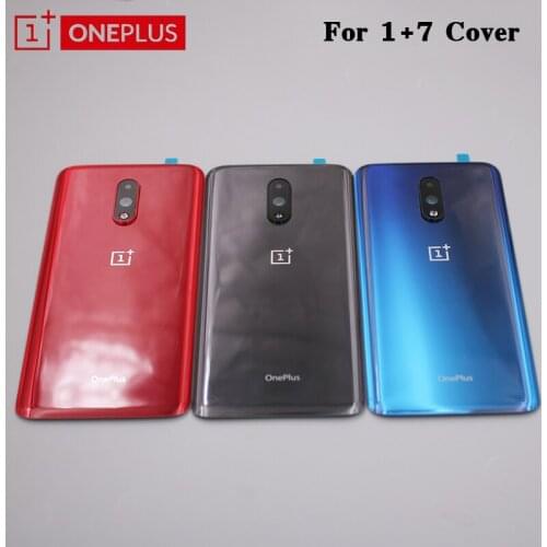 New Battery Back Cover Oneplus 7 Glass Rear Door Housing Panel With Camera Frame Lens Phone Replacement For One Plus 1+ 7 p7819