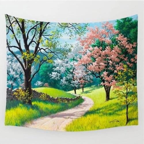2021 New Jade Garden Tapestry Wall Hanging Tapestry