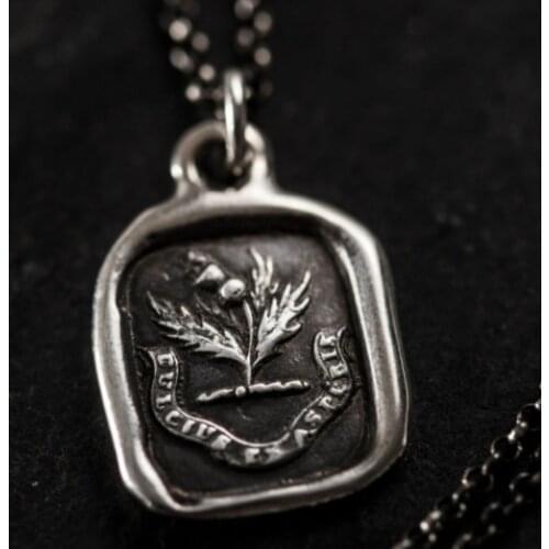 Sweeter after difficulties Thistle necklace jewelry Dulcius ex asperis Scottish Thistle Jewelry Gift 15*18mm