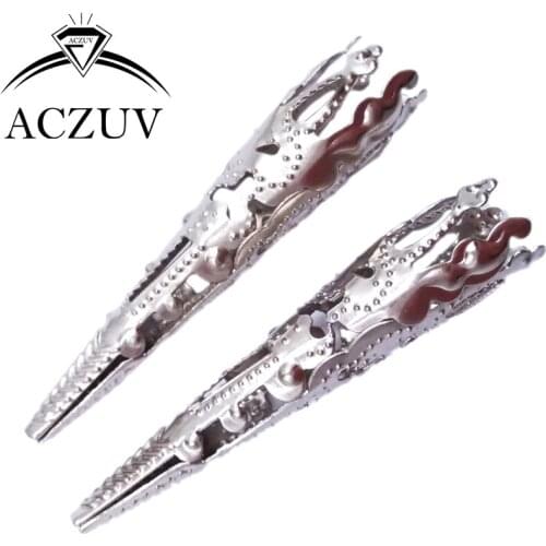 Rhodium Plated 1000pcs 8x41mm Horn Shape Bead Caps For Jewelry Making DIY Findings Accessories Free Shipping BCS005