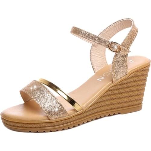 PUPUDA Summer Sandals Women Comfortable Wedges Shoes Women Platform Sandals Fashion Chunky Casual Sandals Summer 2021