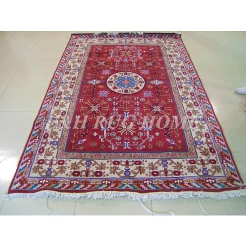 Free shipping 200x300cm 140 Line Hand-knotted Wool Oriental Persian Rug handmade persian carpet