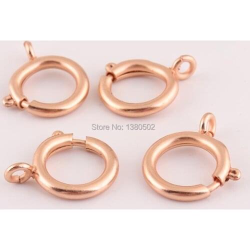 10pcs /lot Rose Gold color 24mm Claw Spring Clasps Hooks for Bracelet Necklace Connectors DIY Jewelry Making