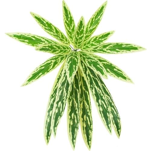 1 Bunch Simulation Gladiolus Leaf Real Touch Artificial Flower Wedding Garden Plant Wall Green Plant Decorative Fake Flower