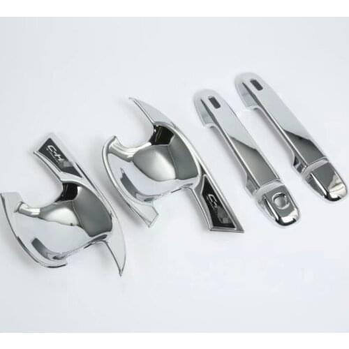 1 Set Luxurious ABS Chrome Side Door Handle Bowl Protector Cover Trim For TOYOTA C-HR 2017 Exterior Car Styling car accessories