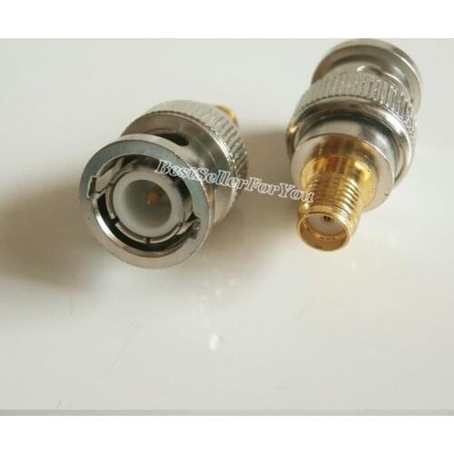 1Pcs New Adapter BNC Plug Male to SMA Female Jack RF Connector Straight