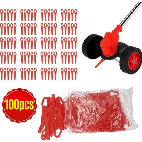 100Pcs 83mm Plastic Cutter Cutting Accessories Brushcutter Parts For Strimmers Lawn Mower Grass Trimmer Gardening Tool