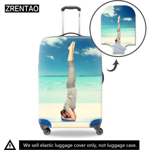 RZRENTAO 3D luggage cover washable luggage protector cover new fashion elastic trolley case protectator women travel accessories