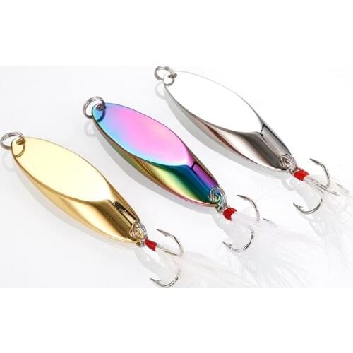 5g-42g Metal Spinner Spoon Lures Trout Fishing Lure Hard Bait Sequins Paillette New Artificial Baits Spinnerbait Fish Tools