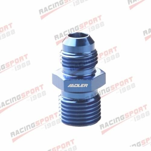 6AN AN-6 To M16x1.5 (mm) Metric Straight Flare Male Fitting Adapter Blue