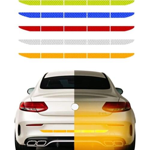 5PCS/Set Car Reflector Sticker Car Exterior Accessories Adhesive Reflective Tape Reflex Exterior Warning Strip Protect Car Body