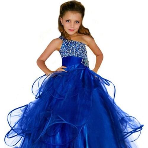 2-14 Ball Gown Kids Sequin Flower Girls Dress Kids Pageant Party Wedding Ball Gown Prom Princess Formal Occassion Girls Dress