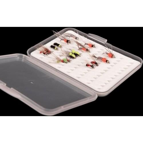 Fishing Transparent Ultra-Thin Fly Fishing Flies Box 77/104/168 Grids Portable Flying Fishhook Case Fishing Lure Tackle Boxes