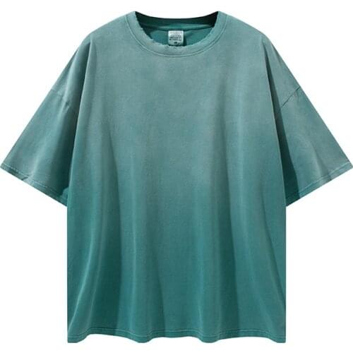 2021 Summer Plain Mens Retro Casual Short Sleeve T Shirt Solid Tshirt Oversize Femme Vintage Acid Wash Women Tees Cotton Luxury