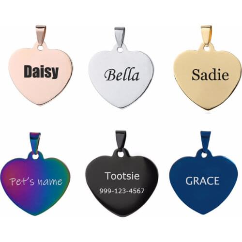 Mens multi color stainless steel ID dog tags pendant necklace jewelry