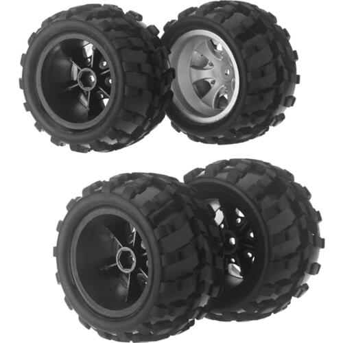 4/2pcs RC Car Tires Rubber Mini Tire Set Wheel Rim Tyre RC Vehicle Parts For WLtoys A979 A979-B A979-A A979-02