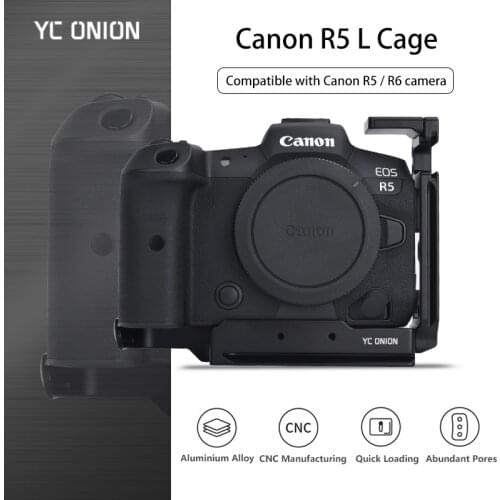 Aluminum Alloy DSLR Camera Cage for Canon R5 /R6 Cage L-Bracket Camera Cage