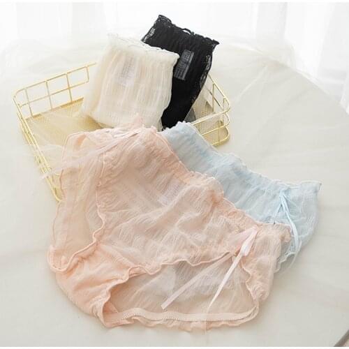 Lace Panties Women Sexy Transparents Underwear For Girl Cute Hollow Out Lingerie Breathable Lady Soft Underpantes NK8