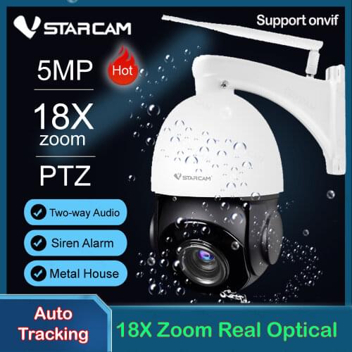 Vstarcam Optical 18X Zoom Dome PTZ Wifi Camera 4MP Outdoor IP Camera Two-way Audio Human Detection Auto Tracking IR Night Vision