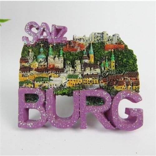 Austria Salzburg Castle Building Souvenir Fridge Magnet