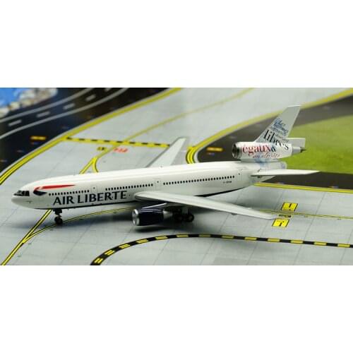 1:200 Scale Liberte Airlines Douglas DC-10-30 F-GPVA Air Diecast Plane Model Alloy Aircraft Plane for Collection Gift Souvenir