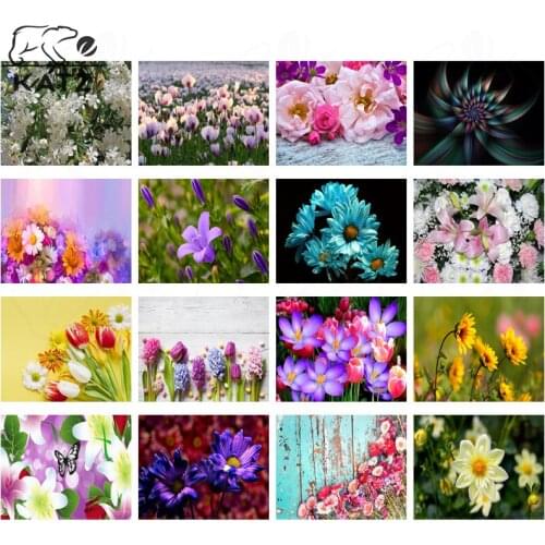 Blue Daisy Diamond Painting Cross Stitch Kits Home Deco Handmade Diy Gift Modern Pink Flower Diamond Embroidery Room Decoration