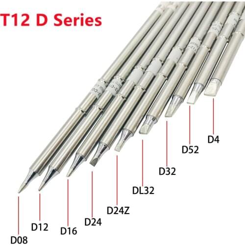 T12 Soldering Solder Iron Tips T12D Series Iron Tip For Hakko FX951 STC AND STM32 OLED Soldering Station Electric Soldering Iron