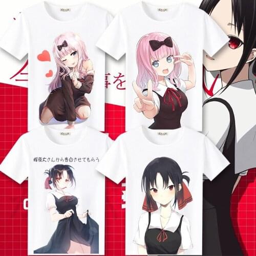 New Kaguya-sama: Love Is War Kaguya Shinomiya cosplay T-shirt Fashion Anime T-Shirt Polyester Short Sleeve Tops Tee
