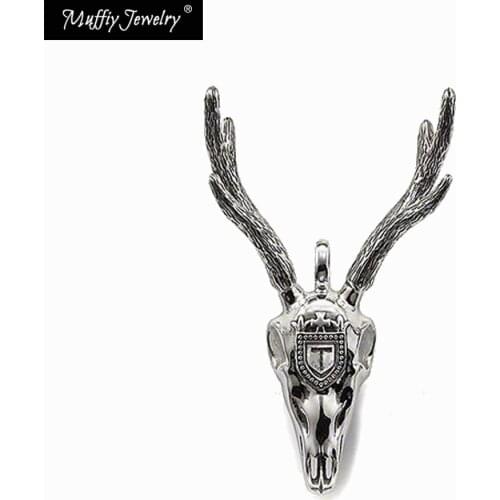 Deer Antlers Pendant,Europe Style Rebel Fashion Good Jewelry For Men And Women, Gift In 925 Sterling Silver