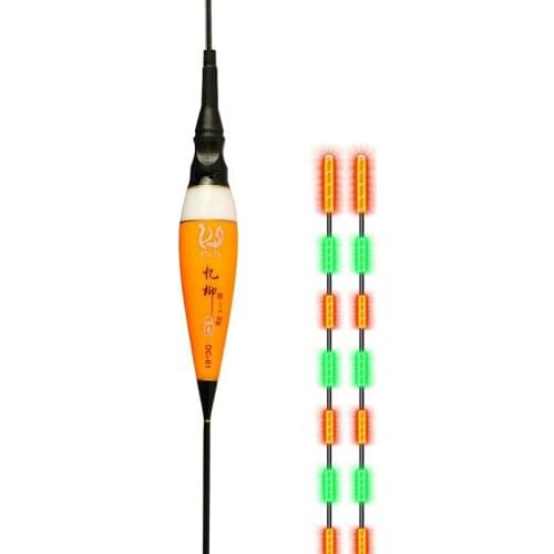 Yiliufishing Floats Night Lighted Fishing Bobbers Vertical River Lake Fresh Water High Sensitivity Night Lighted Fishing Bobbers